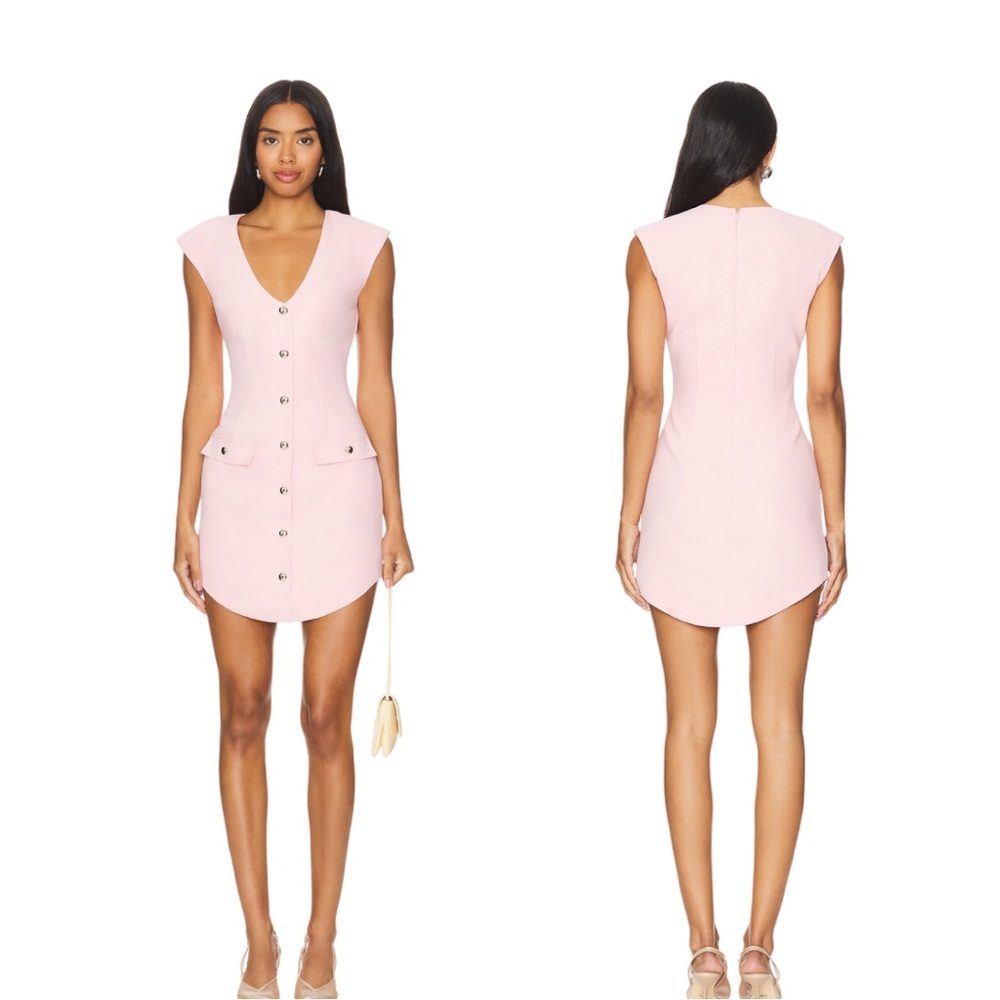 Amanda Uprichard Ivana Mini Dress in Lychee Pink Size Small
